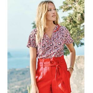 Boden nessa floral‎ Pom Pom blouse